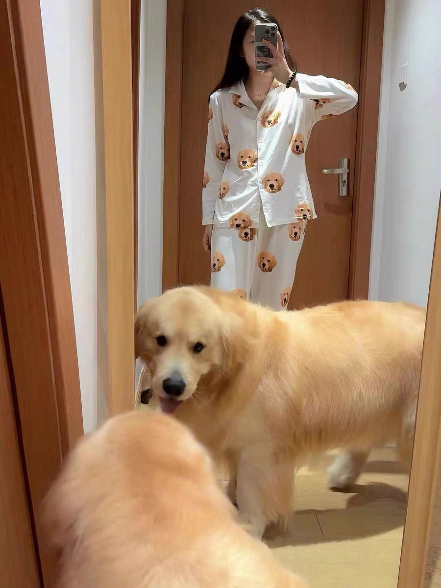 Adult Long Custom Pet Face Pajamas